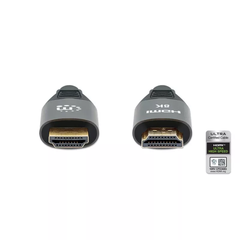 HDMI kabelis Manhattan 8K 60Hz 3m vīr. pret vīr. Melns