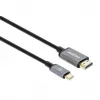 Manhattan USB-C uz HDMI kabelis, 4K@60Hz, 1 m, melns, vīrišķais–vīrišķais, trīs gadu garantija, ekvivalents CDP2HD2MBNL