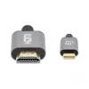 Manhattan USB-C uz HDMI kabelis, 4K@60Hz, 1 m, melns, vīrišķais–vīrišķais, trīs gadu garantija, ekvivalents CDP2HD2MBNL