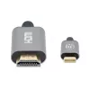 Manhattan USB-C–HDMI kabelis, 4K@60Hz, 2m, melns, vīrišķais–vīrišķais, trīs gadu garantija, ekvivalents CDP2HD2MBNL