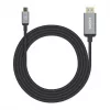 Manhattan USB-C–HDMI kabelis, 4K@60Hz, 2m, melns, vīrišķais–vīrišķais, trīs gadu garantija, ekvivalents CDP2HD2MBNL