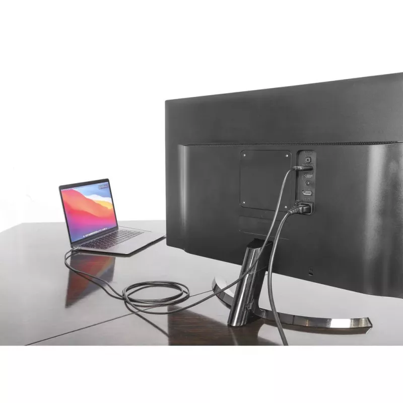 Manhattan USB-C–HDMI kabelis, 4K@60Hz, 2m, melns, vīrišķais–vīrišķais, trīs gadu garantija, ekvivalents CDP2HD2MBNL