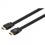 Manhattan HDMI kabelis ar Ethernet (plakans), 4K@60Hz (Premium High Speed), 10m, vīrišķais pret vīrišķo, melns, Ultra HD 4k x 2k, pilnībā ekranēts, zeltīti kontakti, mūža garantija