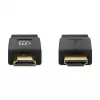 Manhattan HDMI kabelis ar Ethernet (plakans), 4K@60Hz (Premium High Speed), 10m, vīrišķais pret vīrišķo, melns, Ultra HD 4k x 2k, pilnībā ekranēts, zeltīti kontakti, mūža garantija