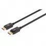 Manhattan DisplayPort 1.4 kabelis, 8K@60Hz, 3m, pīts kabelis, vīrietis-vīrietis, ar fiksatoriem, pilnībā ekranēts, melns, mūža garantija, ekvivalents DP14MM3M