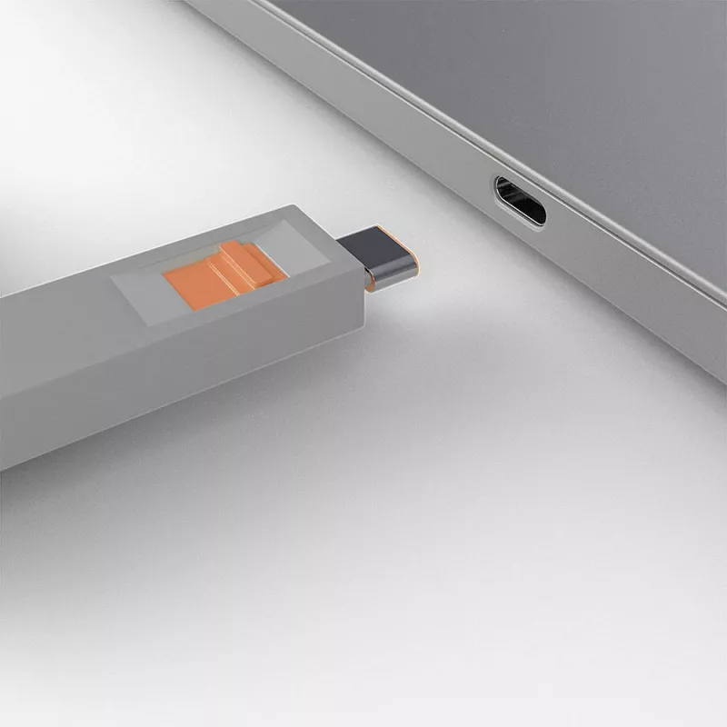 Portu bloķētāja atslēga Lindy USB Type C Port Blocker Key, 4 bloķētāju komplekts, oranži