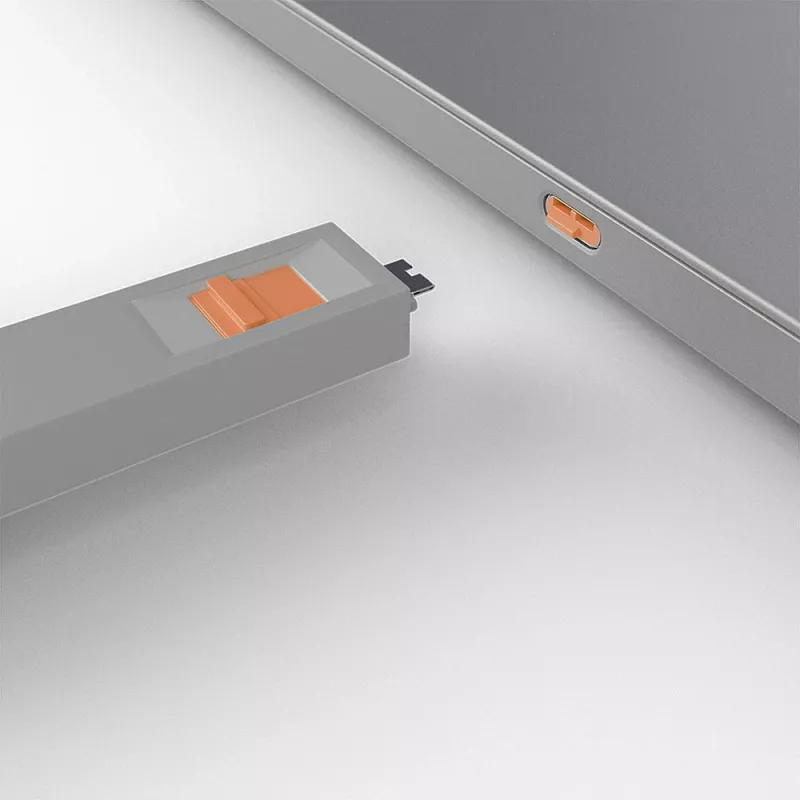 Portu bloķētāja atslēga Lindy USB Type C Port Blocker Key, 4 bloķētāju komplekts, oranži