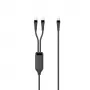 Microconnect MC-2XUSBC-100W USB kabelis USB 2.0 1 m USB C Melns
