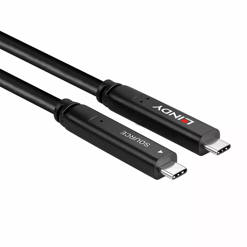 Lindy 8m USB 3.2 Gen 1 un DP 1.4 Type C hibrīdkabelis