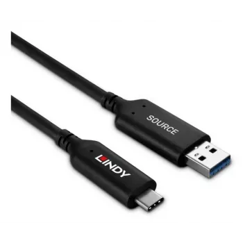 Lindy 50m USB 3.2 Gen 1 Type A to C optiskās šķiedras hibrīda kabelis