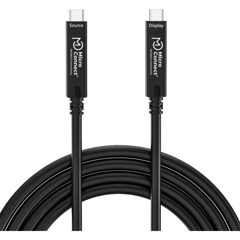 USB-C kabelis MicroConnect MC-USB3.2CC05-8K-OP 5 m — atbalsta 8K video, USB 3.2