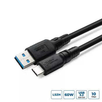 USB-C uz USB-A adapteris MicroConnect USB3.2AC3-LSZH — USB 3.2 Gen 1 datu adapteris, LSZH apvalks