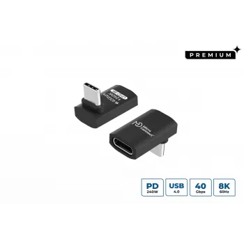USB4 kabelis MicroConnect USB4-CCFAS90-240W — 240W Power Delivery, 40 Gbps datu pārraide, USB-C uz USB-C