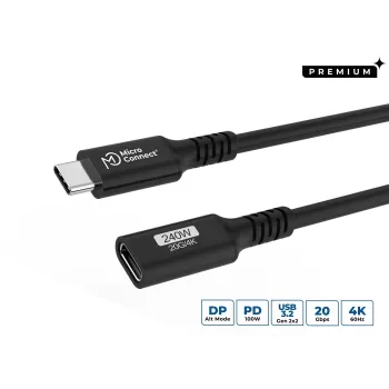 USB kabelis MicroConnect USB3.2CC05EX 5Gbps 1m Type-C uz Type-C