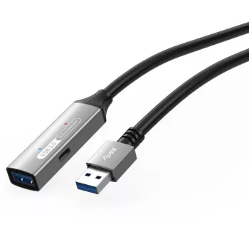 Microconnect USB3.0AAF20A USB kabelis 20 m USB A Melns
