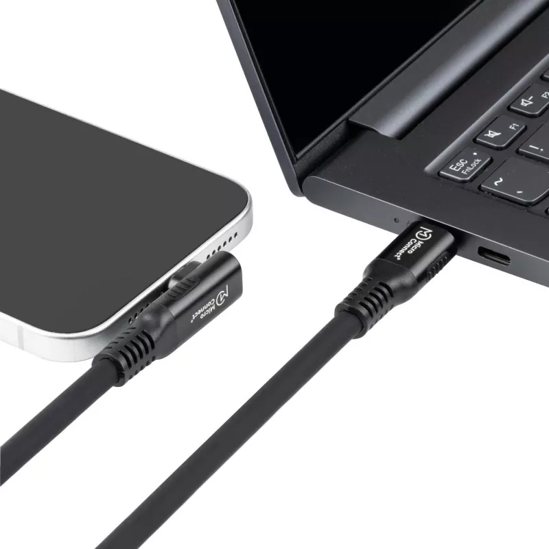 Microconnect MC-LS-USB4CC0.5-A USB kabelis 0.5 m USB C Melns