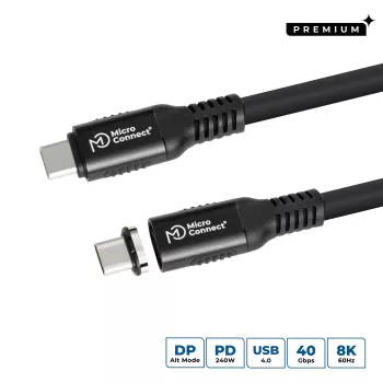 Microconnect MC-LS-USB4CC0.5 USB kabelis 0,5 m USB C melns