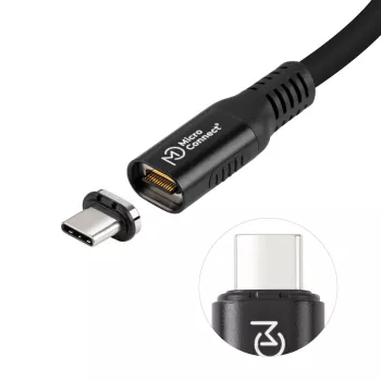 Microconnect MC-LS-USB4CC0.5 USB kabelis 0,5 m USB C melns
