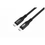 Microconnect USB4CC05-240W-80GBPS USB kabelis USB4 Gen 3x2 0,5 m USB C Melns