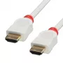 Lindy 41413 HDMI kabelis 3 m HDMI A tipa (standarta) sarkans, balts