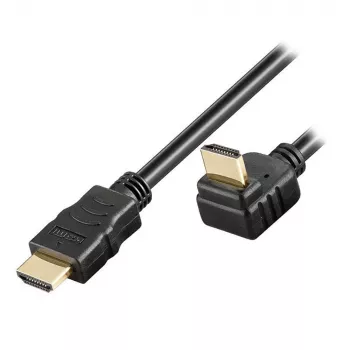 Techly 5m High Speed HDMI kabelis ar Ethernet A/A M/M leņķa melns ICOC HDMI-LE-050