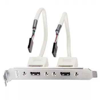 USB aizmugurējā plate Lindy 2 portu USB 2.0 datora aizmugurējā plate