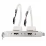 USB aizmugurējā plate Lindy 2 portu USB 2.0 datora aizmugurējā plate