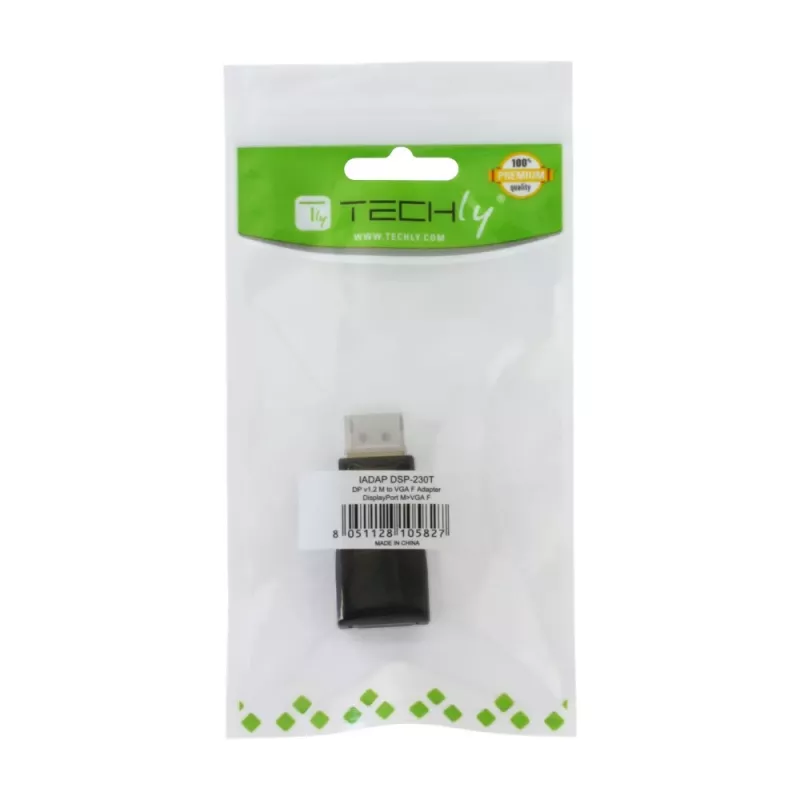 Kabeļu savienotāju pārveidotājs DisplayPort VGA Techly IADAP-DSP-230T