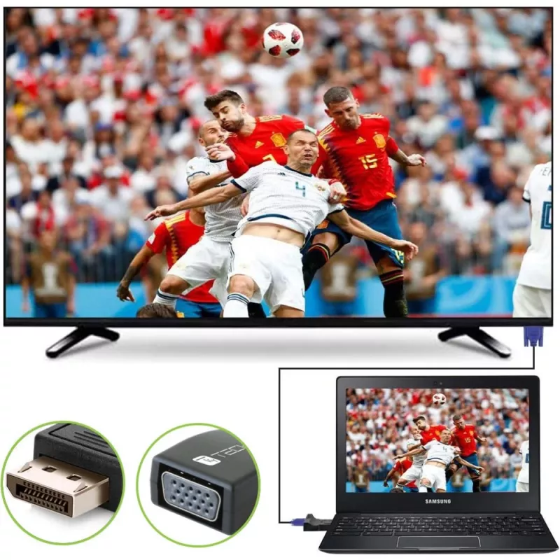 Kabeļu savienotāju pārveidotājs DisplayPort VGA Techly IADAP-DSP-230T