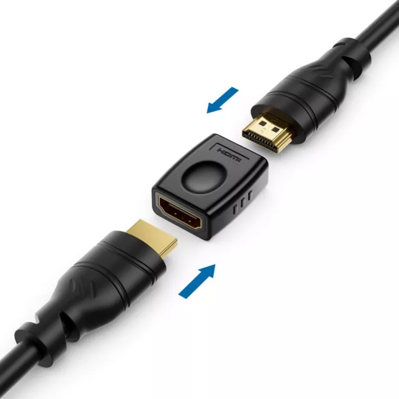 Kabeļu savienotāju pārveidotājs Techly IADAP-HDMI-F/F Melns
