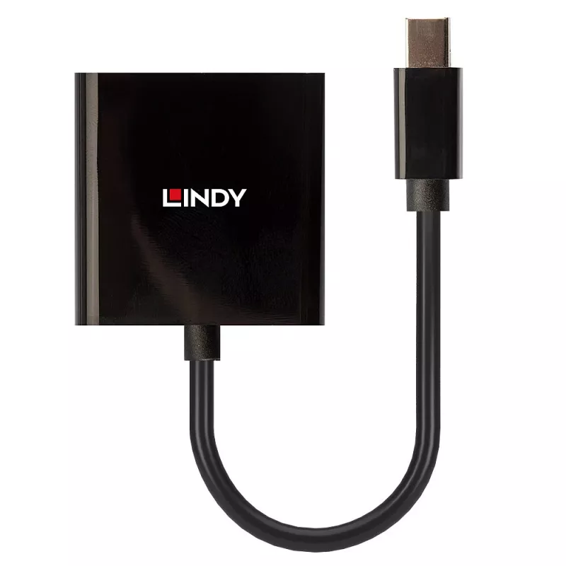 Lindy Mini DisplayPort uz DVI aktīvais pārveidotājs 0,16 m, melns