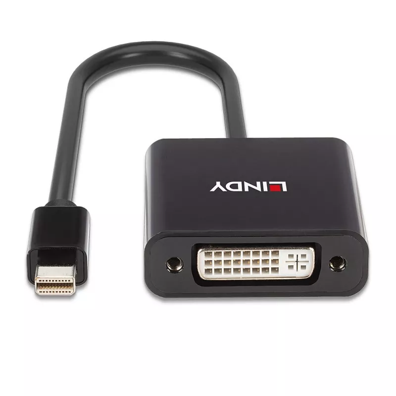 Lindy Mini DisplayPort uz DVI aktīvais pārveidotājs 0,16 m, melns