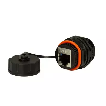 Kabeļu savienotāja adapteris LOGON NETWORKING TWPGLAND83 RJ-45 Melns