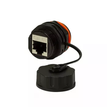 Kabeļu savienotāja adapteris LOGON NETWORKING TWPGLAND83 RJ-45 Melns