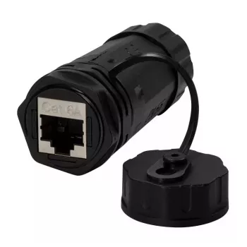 Kabeļu savienotāju adapteris (male to female) LOGON NETWORKING TWPGLAND84 RJ-45 melns