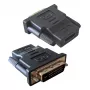 Kabeļa dzimuma mainītājs DVI-D, melns Techly IADAP-DVI-HDMI-F