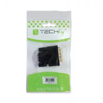 Kabeļa dzimuma mainītājs DVI-D, melns Techly IADAP-DVI-HDMI-F