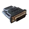 Kabeļa dzimuma mainītājs DVI-D, melns Techly IADAP-DVI-HDMI-F