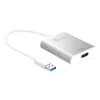 j5create JUA354 USB 3.0 uz 4K HDMI displeja adapteris, sudraba krāsā