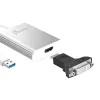 j5create JUA354 USB 3.0 uz 4K HDMI displeja adapteris, sudraba krāsā