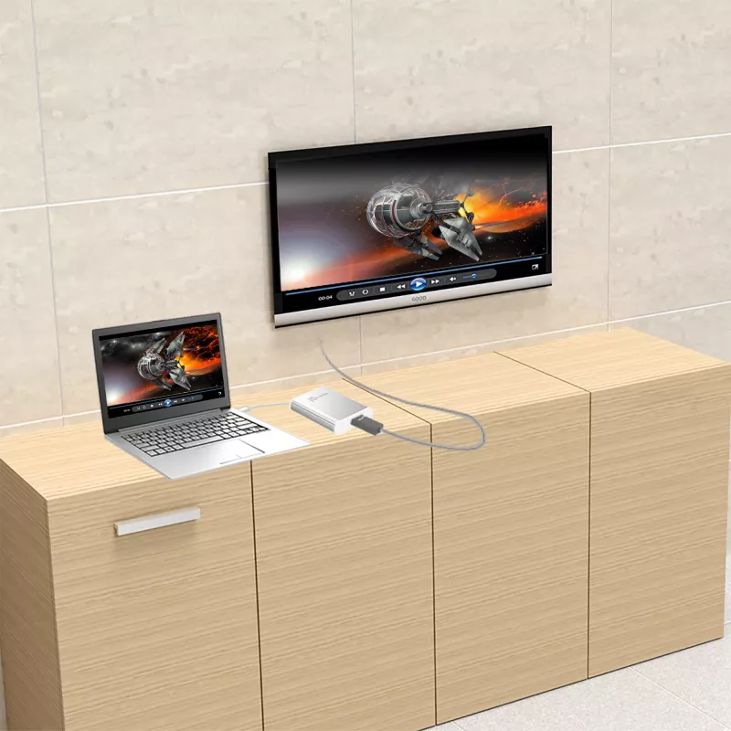 j5create JUA354 USB 3.0 uz 4K HDMI displeja adapteris, sudraba krāsā