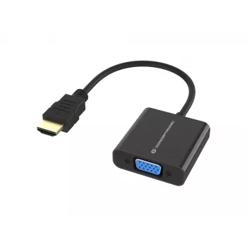 Conceptronic ABBY20B HDMI–VGA adapteris, 0,25 m, HDMI Type A (Standard), VGA (D-Sub), vīrišķais, sievišķais, taisns