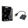 Conceptronic ABBY20B HDMI–VGA adapteris, 0,25 m, HDMI Type A (Standard), VGA (D-Sub), vīrišķais, sievišķais, taisns