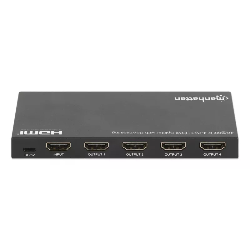 HDMI sadalītājs Manhattan 4 portu 4K@60Hz ar samazināšanu