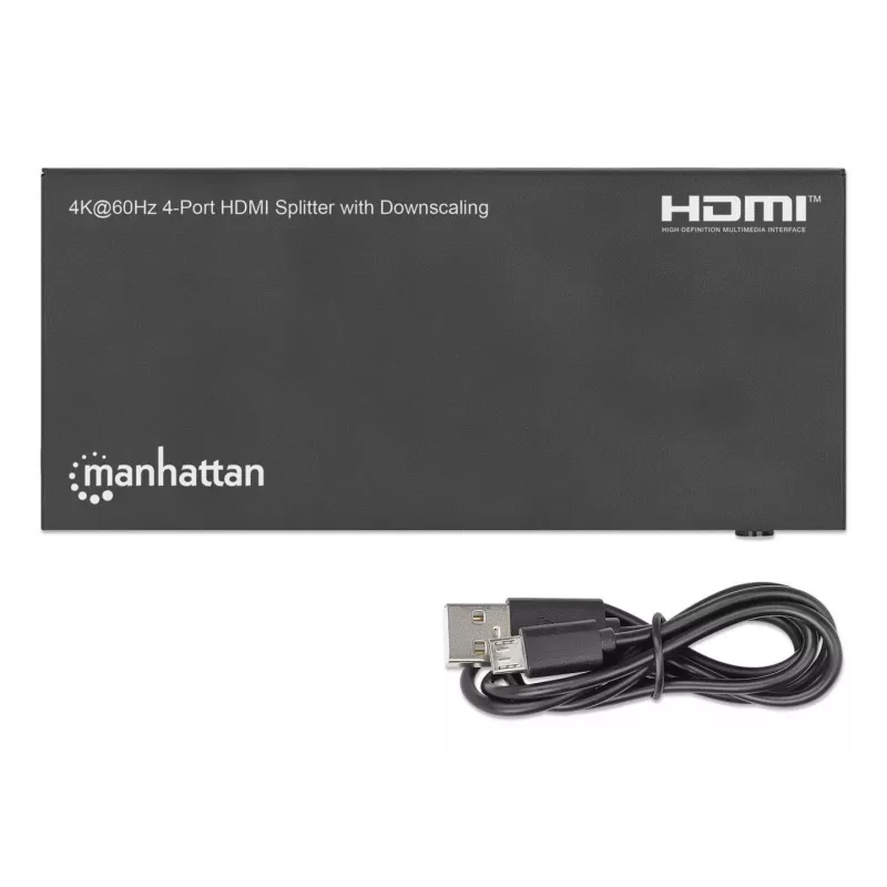 HDMI sadalītājs Manhattan 4 portu 4K@60Hz ar samazināšanu