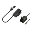 Conceptronic ABBY21B USB 3.0 SATA adapteris ar strāvas adapteri, 2,5 collu/3,5 collu SATA HDD/SSD, 2-in-1 USB C/A kabelis