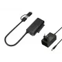 Conceptronic ABBY21B USB 3.0 SATA adapteris ar strāvas adapteri, 2,5 collu/3,5 collu SATA HDD/SSD, 2-in-1 USB C/A kabelis
