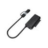 Conceptronic ABBY21B USB 3.0 SATA adapteris ar strāvas adapteri, 2,5 collu/3,5 collu SATA HDD/SSD, 2-in-1 USB C/A kabelis