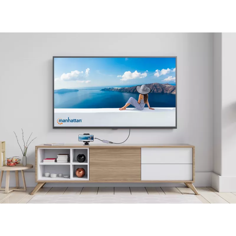 Manhattan USB-C dokstacija/sadalītājs HDMI USB-A USB-C 100 W Power Delivery 4K 60Hz