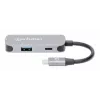 Manhattan USB-C dokstacija/sadalītājs HDMI USB-A USB-C 100 W Power Delivery 4K 60Hz